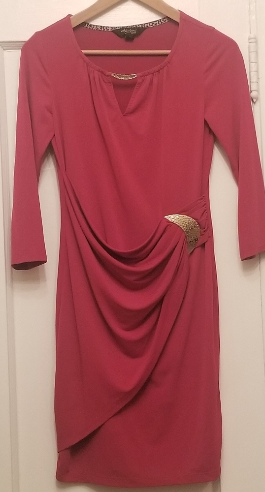 Thalia Sodi, Draped Hardware Keyhole Dress
